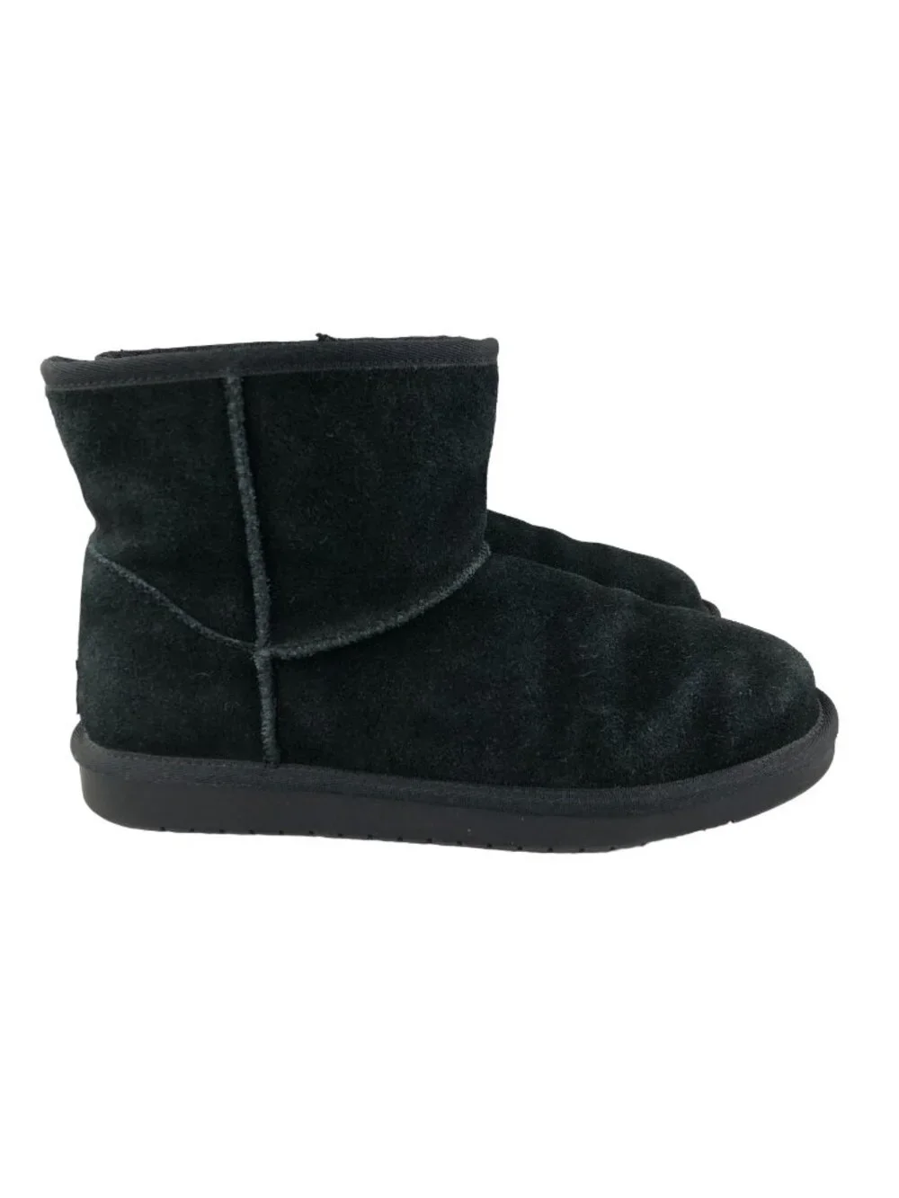 Koolaburra UGG Kid's Size 5 Koola Mini Black Suede Closed Toe Faux Fur Boots